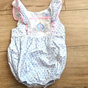 EUC Cinderella Applique Romper 18 months